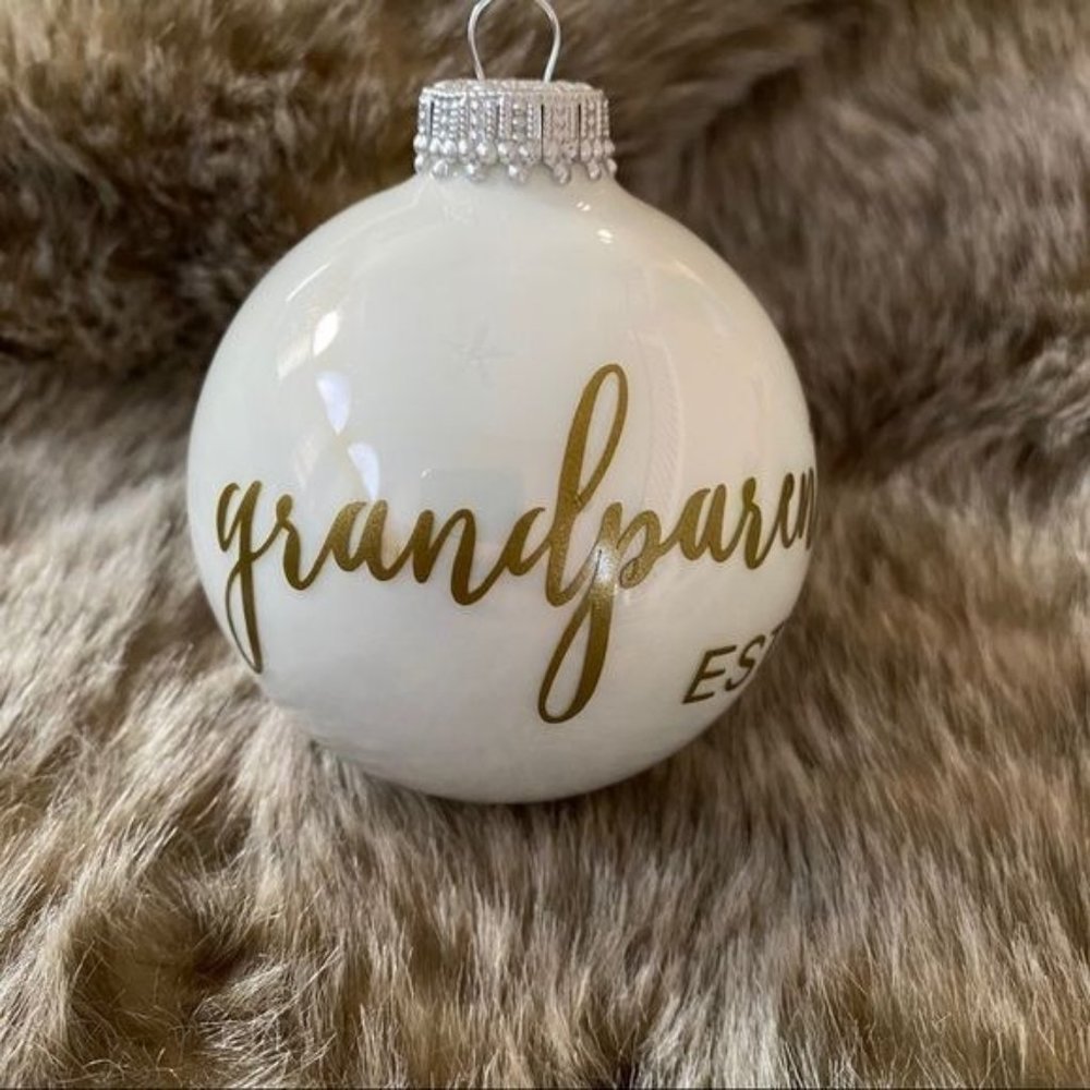 Grandparents 2018 Gold Ornaments